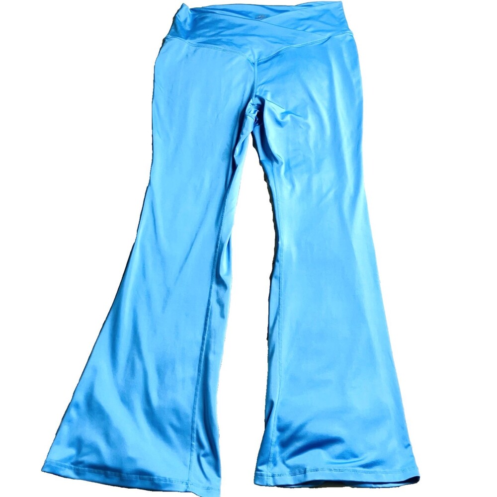 Pro Player Wide Leg Pants Leggings Yoga Wicking Stretch 1X Women Blue Athleisure